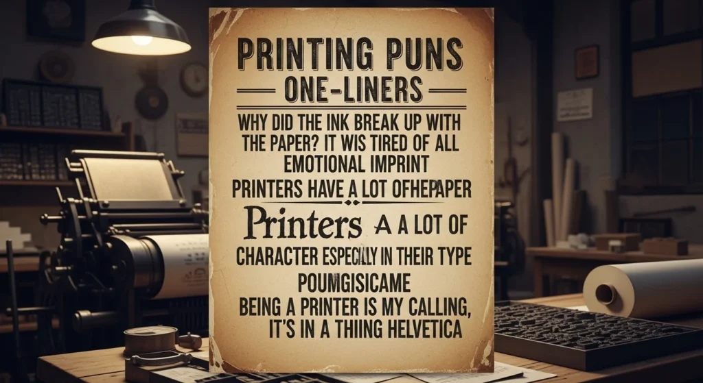 printing puns one liners