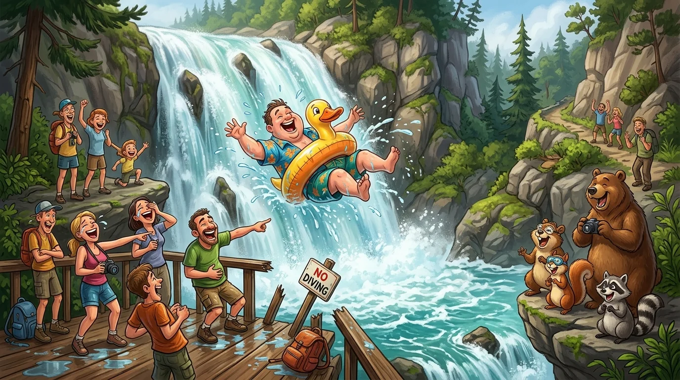 Clever Waterfall Wordplay for Instagram