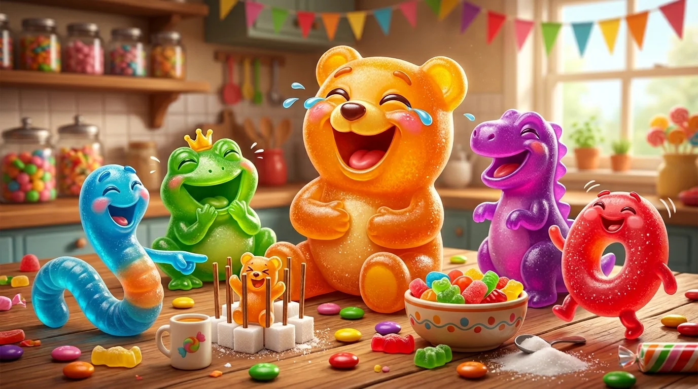 Cute gummy puns