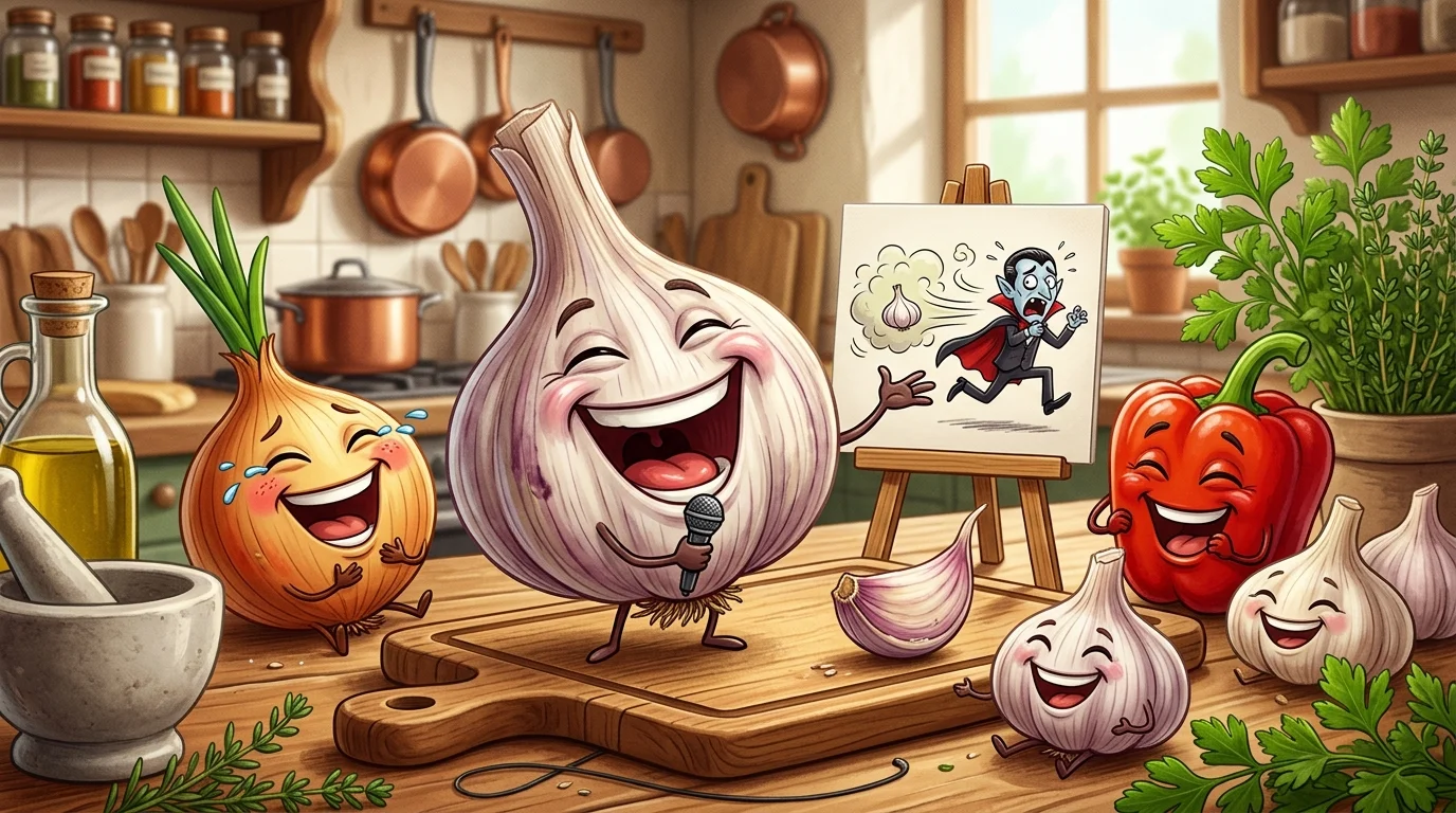 Garlic Puns Captions