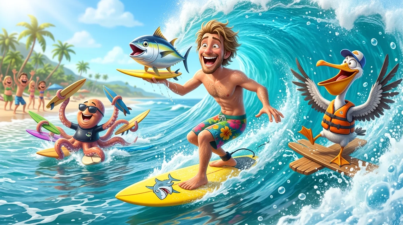 Hilarious Surfing Puns & Captions
