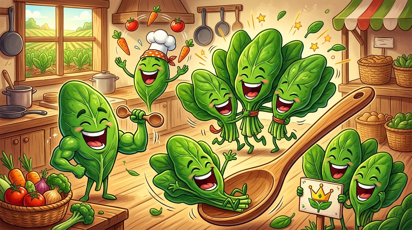 Spinach puns dirty